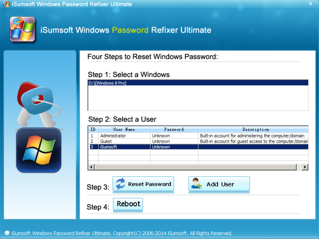 iSumsoft Windows Password Refixer (Windows) - ダウンロード