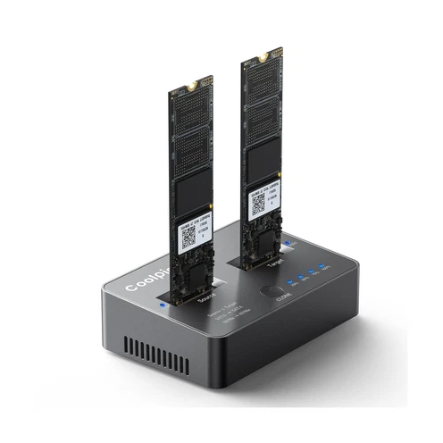 M.2 NVMe/SATAデュプリケーター、デュアルベイオフラインクローンM.2 NVMe/SATAドッキングステーション