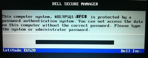 DELL BIOSパスワード