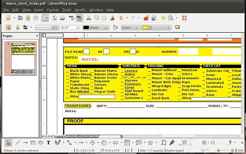 LibreOffice Draw PDF ソフトウェア