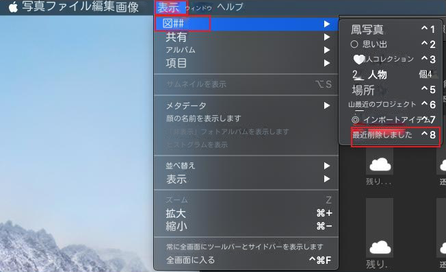 最近削除されたオプション