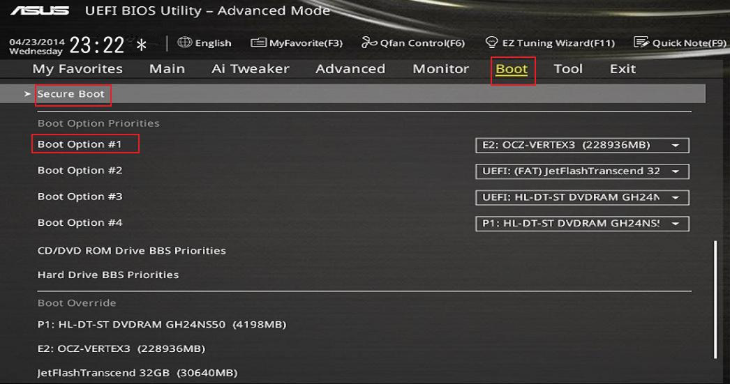 ASUS UEFI BIOS Utilityの起動シーケンス