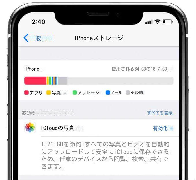 iPhoneストレージ