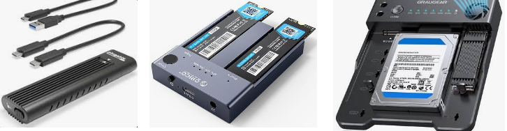 様々なタイプのNVMeドック