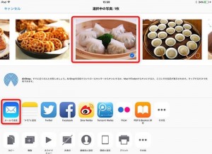 iPadでファイルをメールで送信する