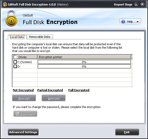 GiliSoft Full Disk Encryptionソフト