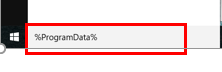  %ProgramData%入力