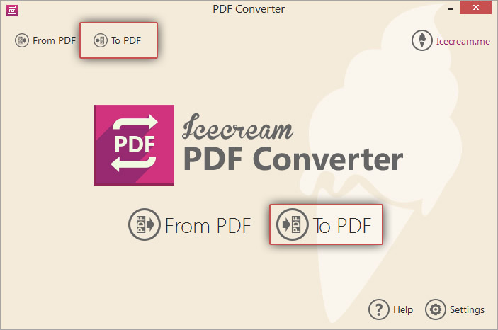 Icecream PDF ConverterでPDFに変換