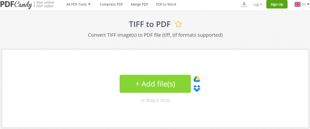 PDF CandyでTIFFをPDFに変換