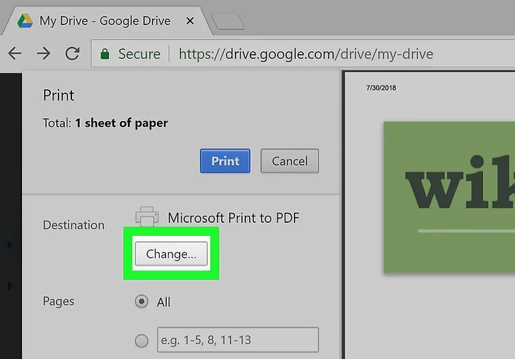 Google DriveでPDF印刷