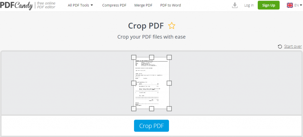 PDF CandyでPDFトリミング