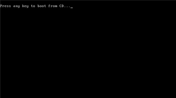 Press any key to boot from CD