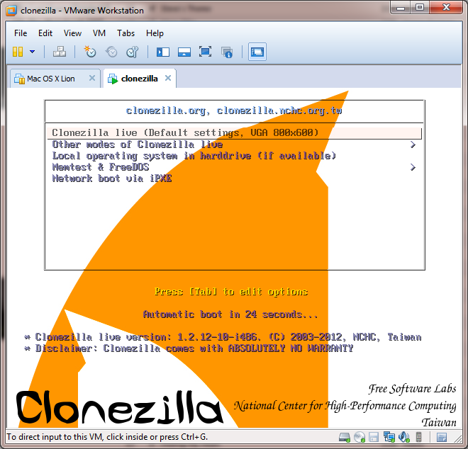 Clonezillaクローンソフト