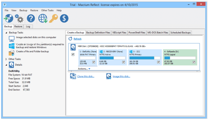 Macrium Reflectソフト