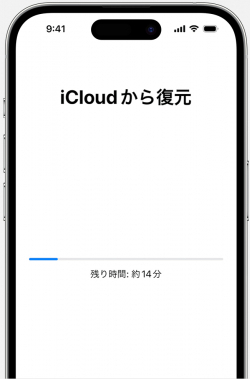 iCloudから復元