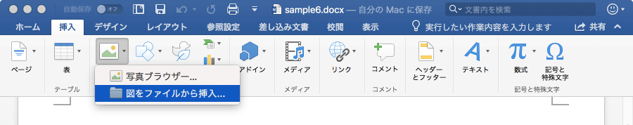 Word文書の操作ページ