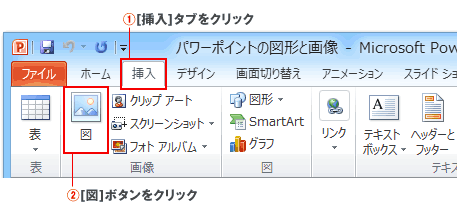 パワーポイントに画像を挿入