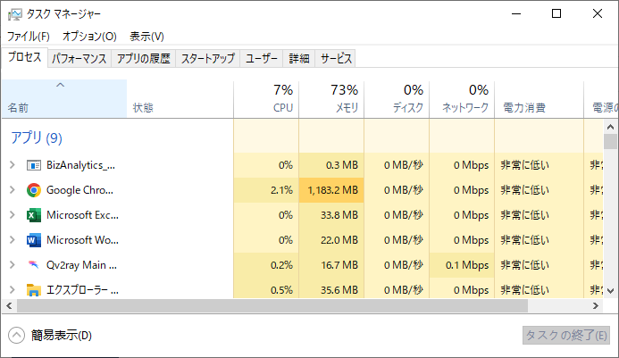 タスクマネージャー