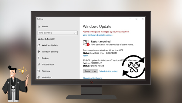 Windows 10のアップデートエラー0x80246019の対処法