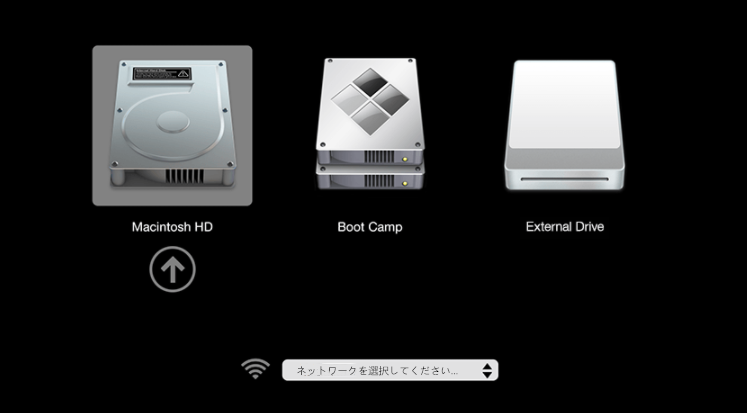 Macブートスイッチメニュー