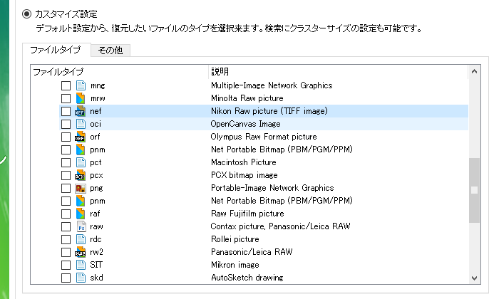 Undeleter nef file format